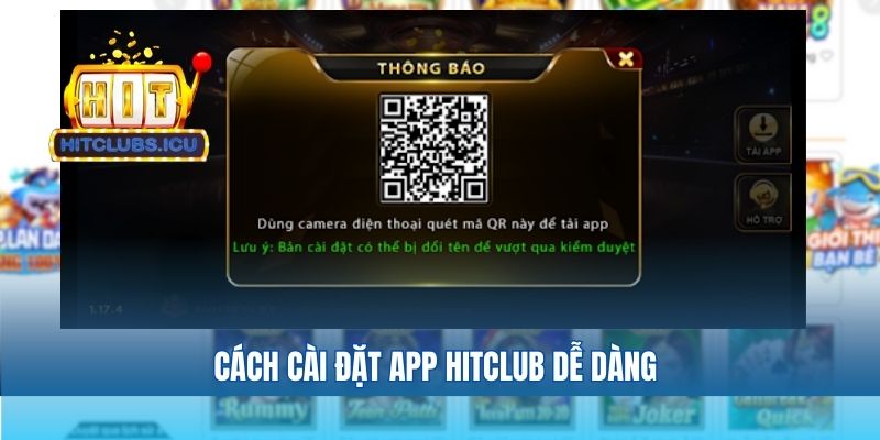 Tải app hitclub đơn giản với QR code